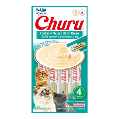 Petisco Churu para Gatos Galinha e Caranguejo 56 g