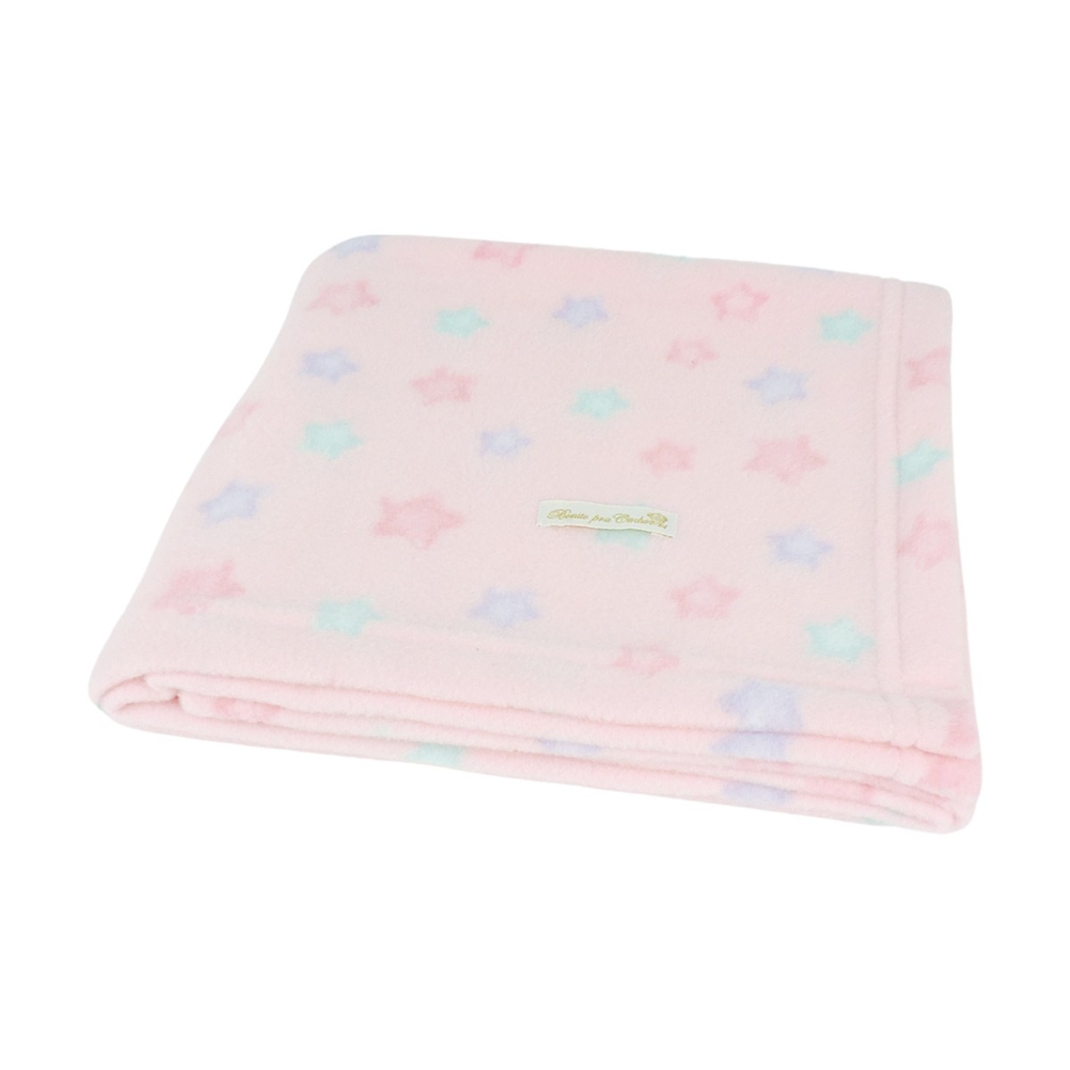 Manta Soft Estrela Rosa